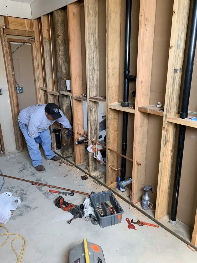 Commercial rough-in plumbing for Water Heater Replacement in Johnson Lane